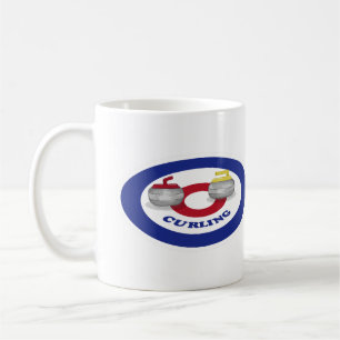 Curling stone coffee mug