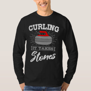 Curling Stone Curler Player Ice Winter Sports T-Shirt