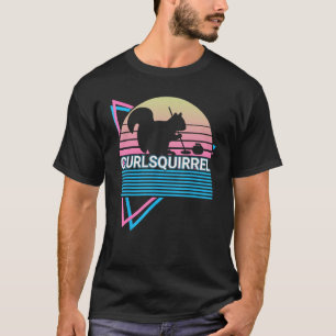Curling Stone Curling Player Retro Curlsquirrel T-Shirt
