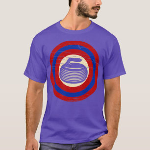 Curling Stone Distressed Circle T-Shirt