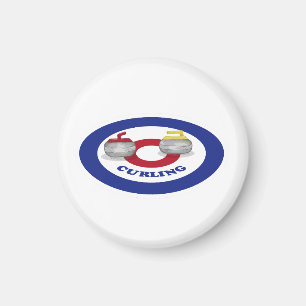 Curling stone magnet