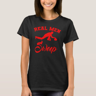 Curling Stone Men Curler Player Ice Winter Sports T-Shirt