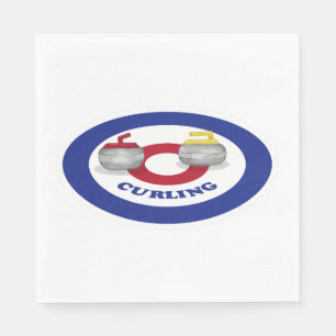 Curling stone napkin