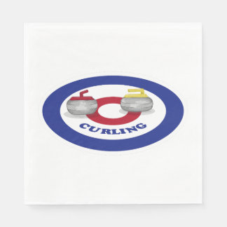 Curling stone napkin