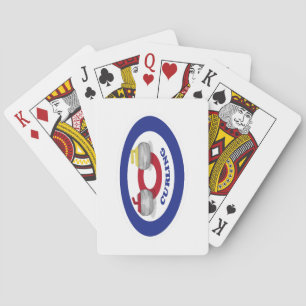 Curling stone playing cards