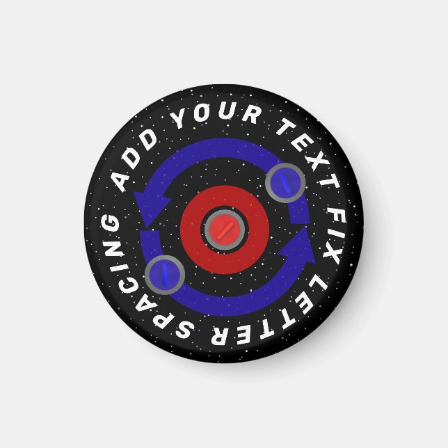 Curling Stone rolling like the Earth's orbit Magnet (Front)