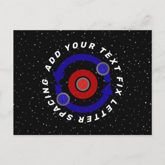 Curling Stone rolling like the Earth's orbit Postcard