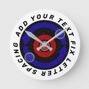 Curling Stone rolling like the Earth's orbit Round Clock