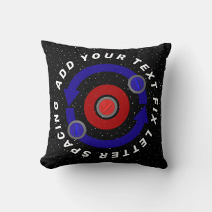 Curling Stone rolling like the Earth's orbit Throw Pillow