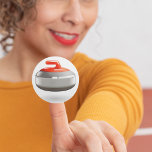 Curling Stone Stickers<br><div class="desc">Curling is such a fun and interesting sport. It does require a lot of skill. The curling stone is the main piece of equipment and this design is of a fine looking curling stone. It has a red top and handle and then a grey base. This curling stone design looks...</div>