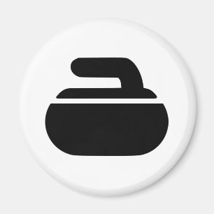 Curling stone symbol magnet