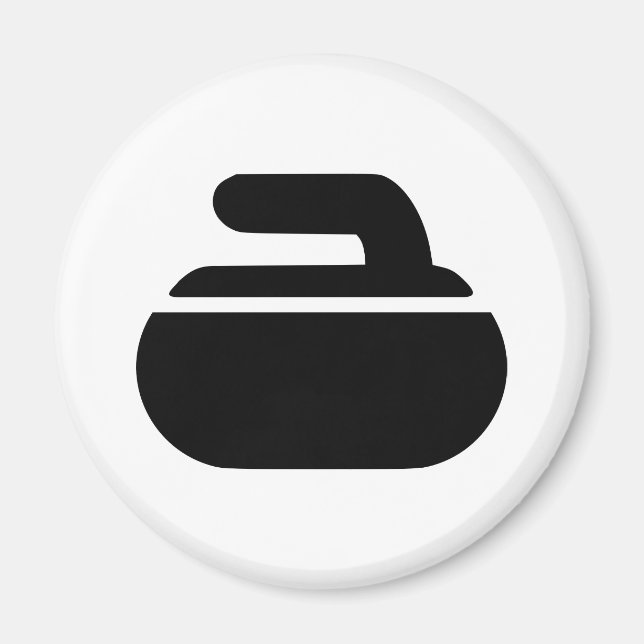 Curling stone symbol magnet (Front)