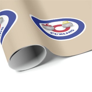 Curling stone wrapping paper