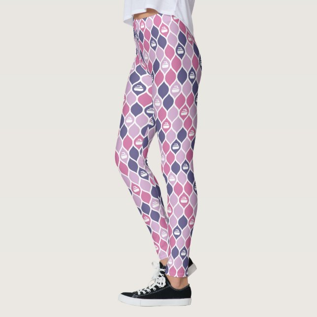 Curling Tile Leggings - Pink/Purple (Left)