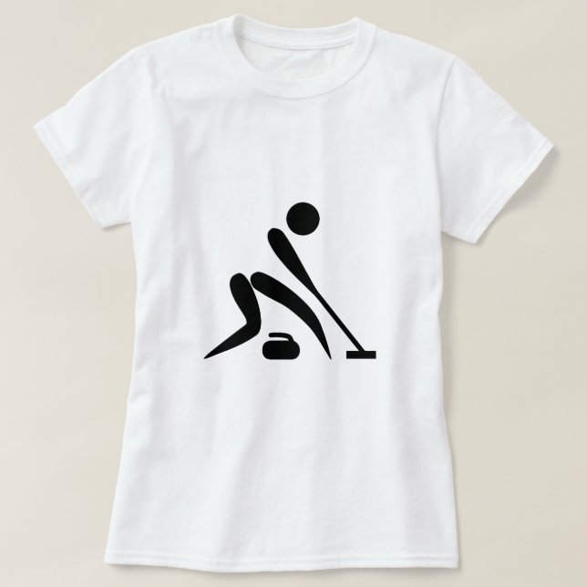 Curling - Universal Olympic World Symbol T-Shirt (Design Front)