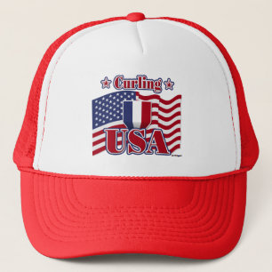 Curling USA Trucker Hat