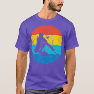 Curling Vintage Curler Retro 1970x27s Style Circle T-Shirt