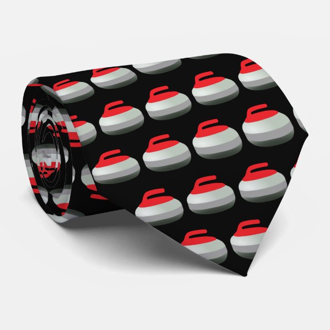Curling Winter Sports Tie (Rolled)