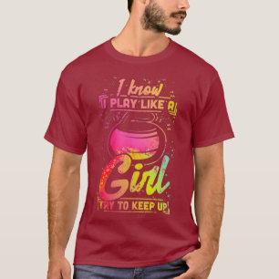 Curling Women Gift Stone Iron Team Play Like a T-Shirt