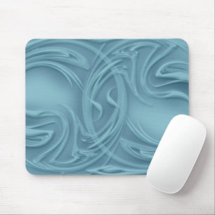 Curls Over Blue Artwork Mouse Pad