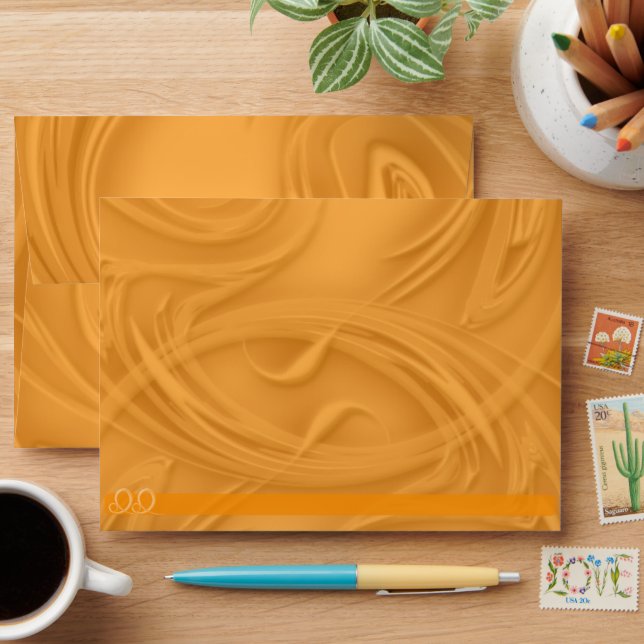 Curls Over Orange Envelopes (Desk)
