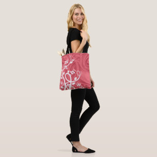 Curls Over Red Artwork Tote Bag