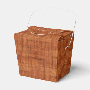 Curly Acacia Wood Grain Look Favor Box