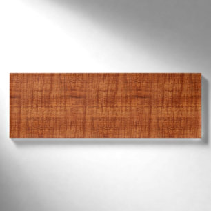 Curly Acacia Wood Grain Look Name Tag