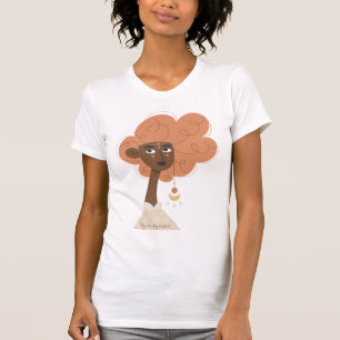 Curly big hair big dreams boho woman star T-Shirt