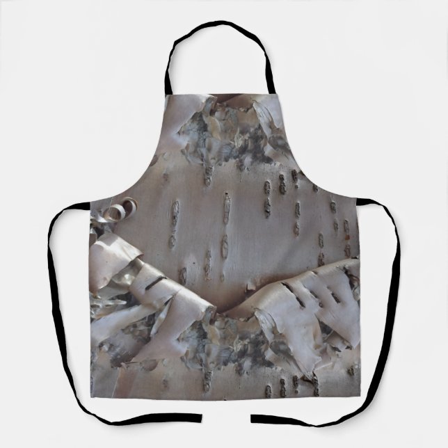 Curly Birch Bark Tree Rustic Apron (Front)