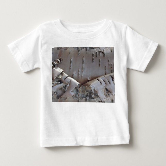 Curly Birch Bark Tree Rustic Baby T-Shirt (Front)