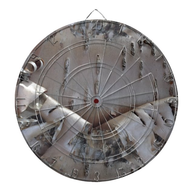 Curly Birch Bark Tree Rustic Dartboard (Front)
