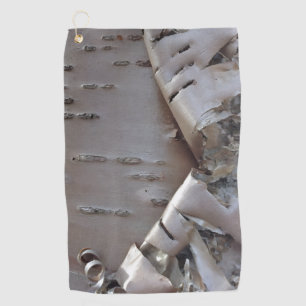 Curly Birch Bark Tree Rustic Golf Towel