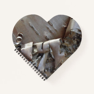 Curly Birch Bark Tree Rustic Notebook