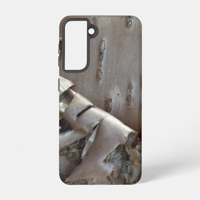 Curly Birch Bark Tree Rustic Samsung Galaxy S21 Case (Back)