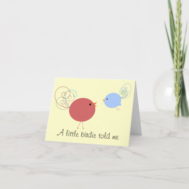 Curly Birdies Greeting Card (Front)