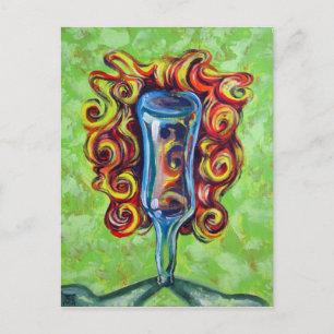 Curly Bottle Head Postcard