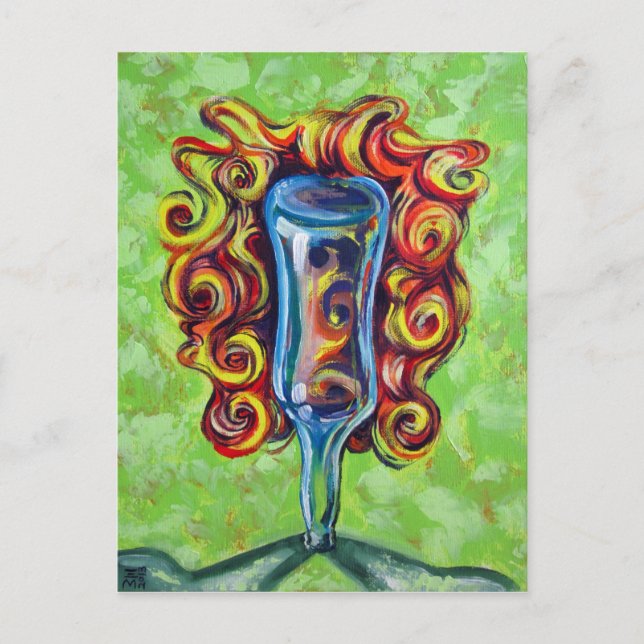 Curly Bottle Head Postcard (Front)