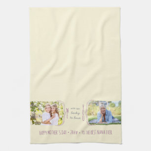 Curly Brackets 2 Photo Editable Occasion Kitchen Towel