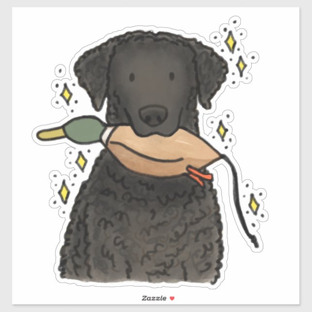 Curly Coated Retriever Car Decal (Sheet)