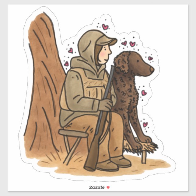 Curly Coated Retriever Car Decal (Sheet)