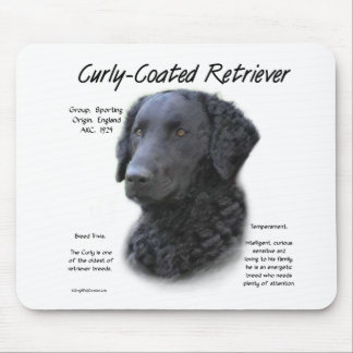 Curly-Coated Retriever History Design Mouse Pad