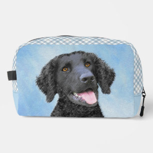 Curly-Coated Retriever Painting Original Dog Art Dopp Kit