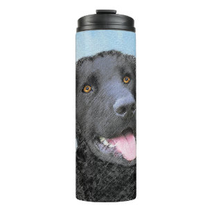 Curly-Coated Retriever Painting - Original Dog Art Thermal Tumbler