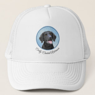 Curly-Coated Retriever Painting - Original Dog Art Trucker Hat