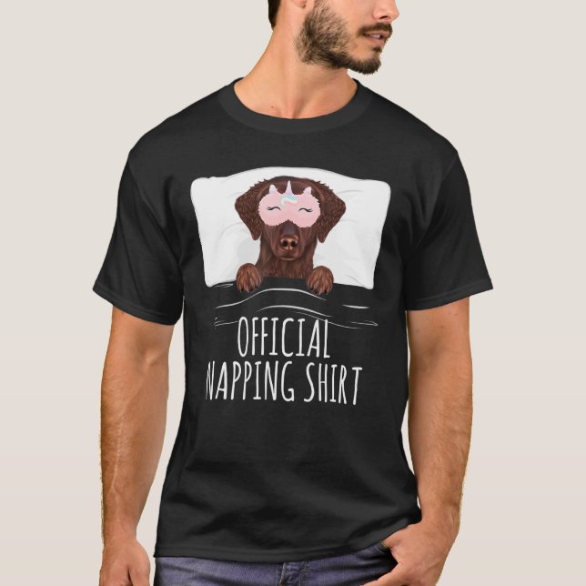 Curly Coated Retriever Unicorn Sleep Mask Official T-Shirt (Front)