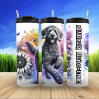 Curly-Coated Retriever's Whimsical Bloom