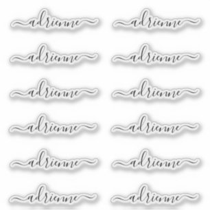 Curly Cursive Script Personalized Name Labels