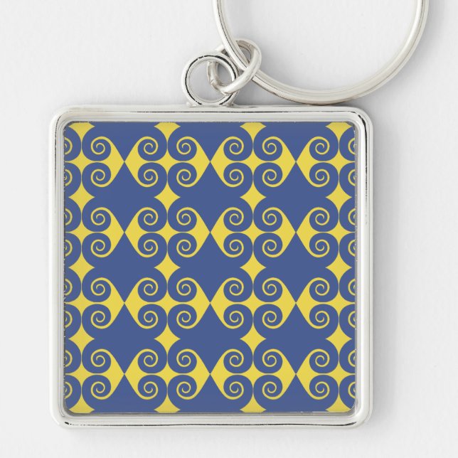 Curly Diamond Pattern Keychain (Front)