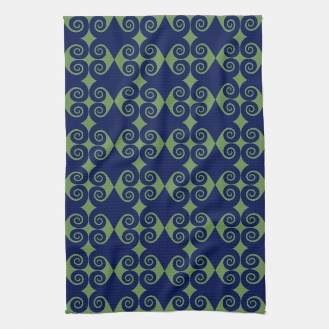 Curly Diamond Pattern Kitchen Towel (Vertical)